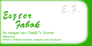 eszter fabok business card